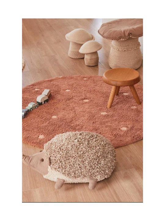 Lorena Canals Dot Παιδικό Χαλί Chestnut Στρογγυλό με Διάμετρο 140cm