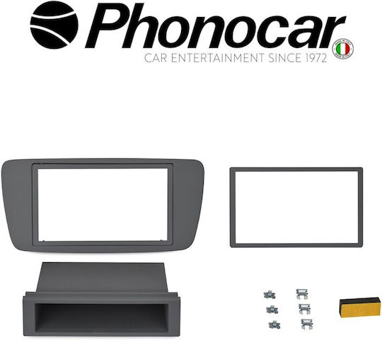 Phonocar DIN Fascia Panels 2 Din Blue/Grey for Seat Ibiza 2008-2013