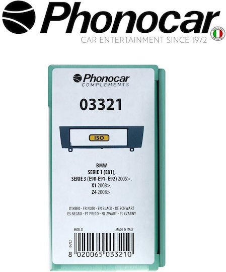 Phonocar DIN Fascia Panels 2 Din Black for BMW E90 / E91 / E92 2009
