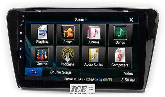 CARAV Industries Inc. DIN Fascia Panels 2 Din Compatible with Screen 10" for Skoda Octavia 2013 2019