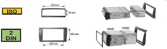 Phonocar DIN-Verkleidungsplatten 2 Din für Alfa Romeo Mito 2011-2014