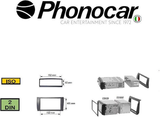 Phonocar DIN-Verkleidungsplatten 2 Din für Alfa Romeo Mito 2011-2014