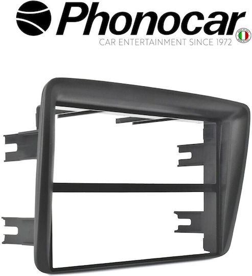 Phonocar DIN Fascia Panels 2 Din for Fiat Panda 11' Anthracite for Fiat Panda 2003>2012