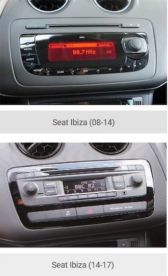 DIN Fascia Panels 2 Din for Seat Ibiza 2008+