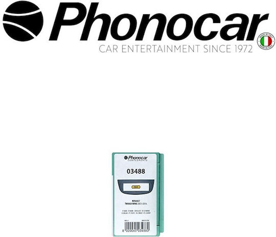 Phonocar Πρόσοψη 1 Din Μαύρη για Renault Twingo 2007-2014