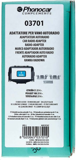 Phonocar Πρόσοψη 2 Din για Citroen C1 / Peugeot 108 / Toyota Aygo 2014