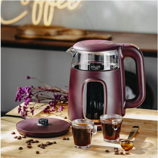 Adler Βραστήρας 1.7lt 1850W Burgundy