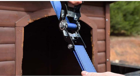 Master Lock Car Luggage Strap with Ratchet and PVC Handles Blue 500cm