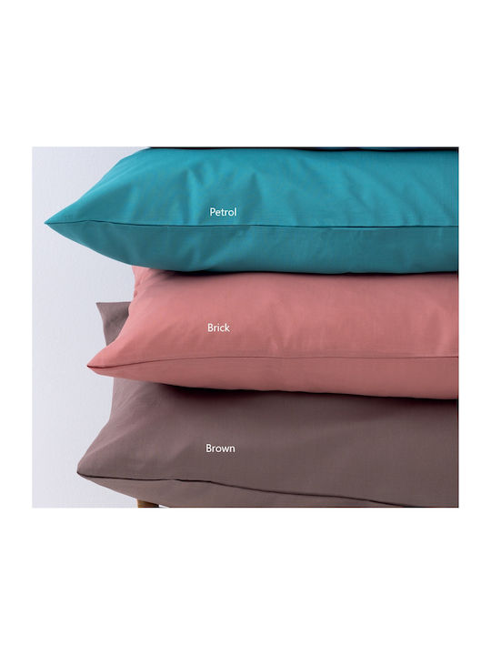 Palamaiki Чаршаф King Size с Ластик 180x200+32см. Тухла