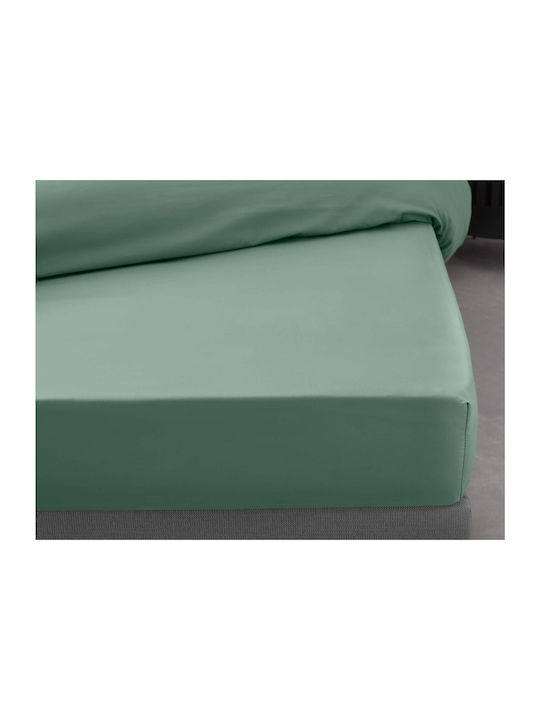 Douceur d'Intérieur Percaline Σεντόνι Μονό με Λάστιχο 90x190εκ. Lime Green