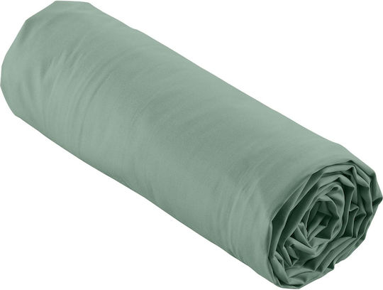 Douceur d'Intérieur Cearșaf Single cu Elastic 90x190cm. Percaline Lime Green