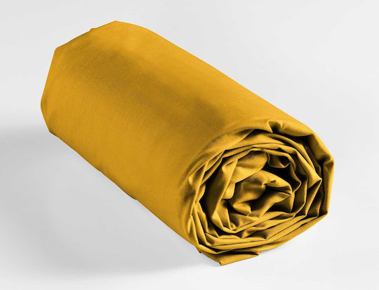 Douceur d'Intérieur Lina Σεντόνι Υπέρδιπλο με Λάστιχο 160x200εκ. Curry