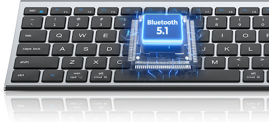 iClever BK23 Kabellos Bluetooth Tastatur & Maus Set Englisch US