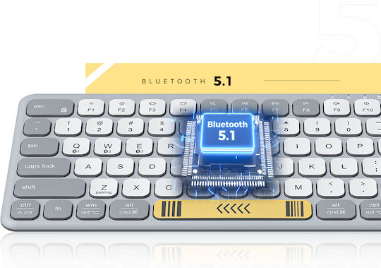 iClever BK50 Kabellos Bluetooth Nur Tastatur Englisch US