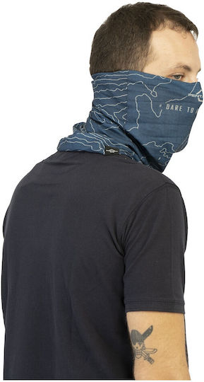 Pentagon Skiron Scarf Topographic Map Black Black Neck Scarf