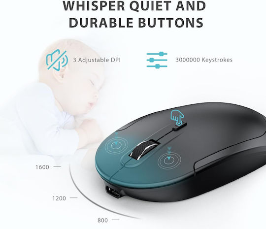 iClever GK08 Kabellos Bluetooth Tastatur & Maus Set Englisch US