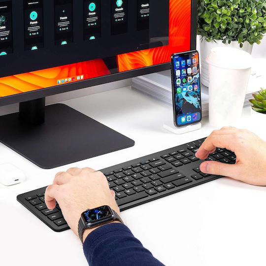 iClever GK08 Kabellos Bluetooth Tastatur & Maus Set Englisch US