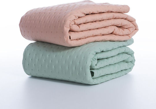 Nef-Nef Homeware Valia Покривало Кингсайз Микрофибър Праскова 230x240см