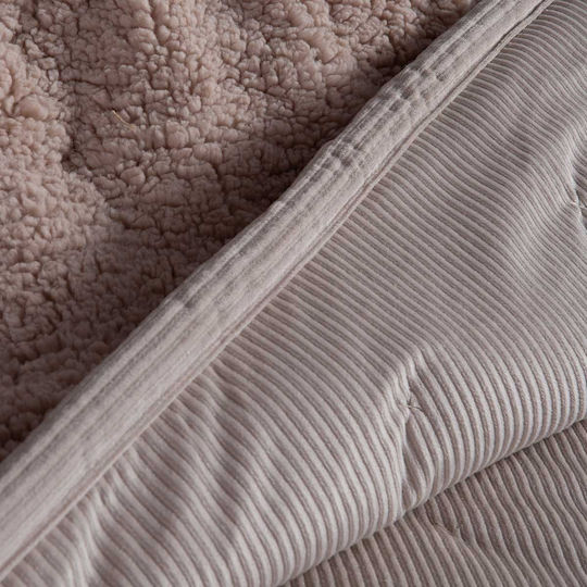 Nef-Nef Homeware New Kotler Coverlet Queen Size from Polyester Beige 230x240cm