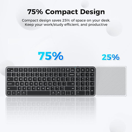 iClever BK20 Kabellos Bluetooth Nur Tastatur Englisch US