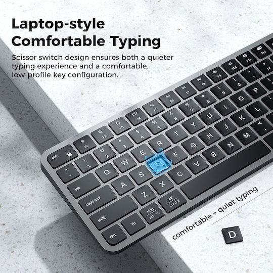 iClever BK20 Kabellos Bluetooth Nur Tastatur Englisch US