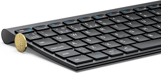 iClever IC-BK10 Ασύρματο Bluetooth Πληκτρολόγιο Αγγλικό US Γκρι