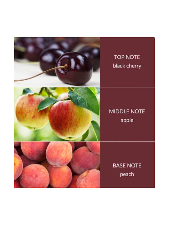 Heart & Home Aromatisches Soja-Kerze im Gefäß mit Duft Schwarze Kirsche Bonbons 115g