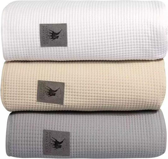 Greenwich Polo Club 3496 Cuvertură Single Microfibra Alb 160x240cm