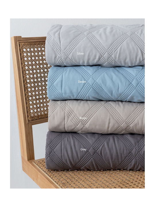 Palamaiki Ifigeneia Σετ Κουβερλί King Size Microfiber Beige 260x240cm
