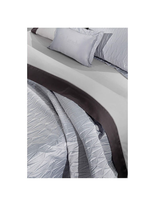 Guy Laroche Ruby Module Cuvertură Extra-dublu Microsatină Ruby - Silver 240x250cm 3buc