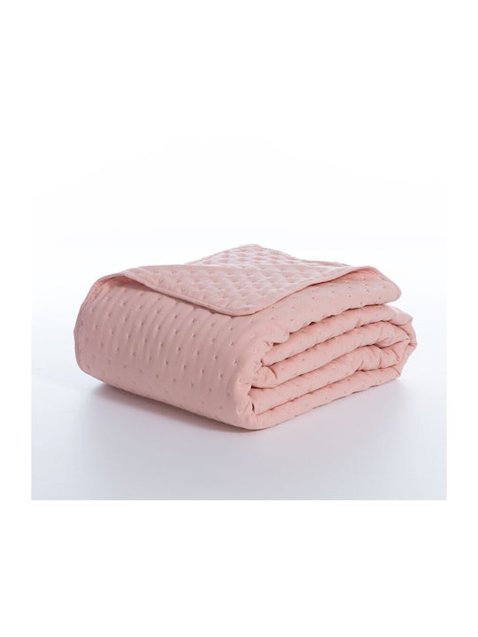 Nef-Nef Homeware Valia Κουβερλί Ημίδιπλο Microfiber Peach 180x240cm