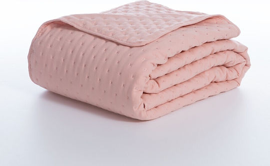 Nef-Nef Homeware Valia Κουβερλί Ημίδιπλο Microfiber Peach 180x240cm