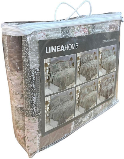 Linea Home Set Coverlets Double Microfiber Printed 220x240cm 3 Pieces