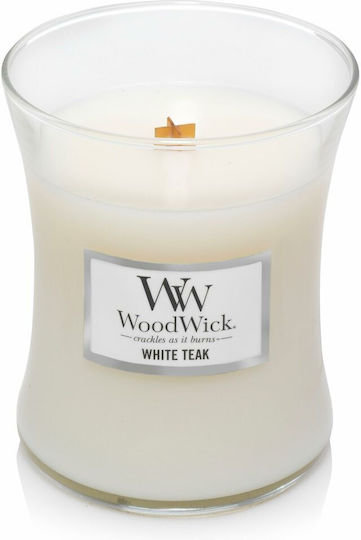 WoodWick Aromatic Soy Candle in Jar with White Teak Scent 275g