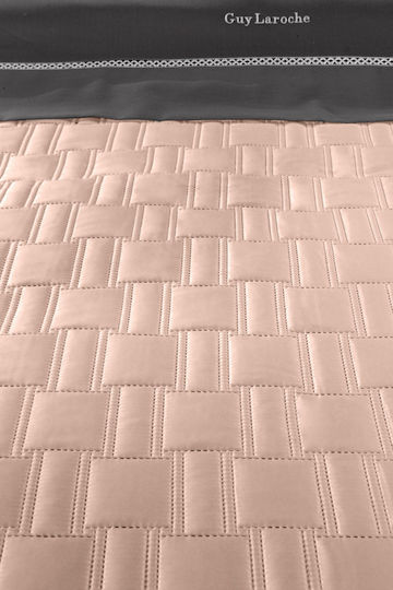 Guy Laroche Brick Σετ Κουβερλί Υπέρδιπλο Microsatin Brick - Old Pink 240x250cm 3τμχ