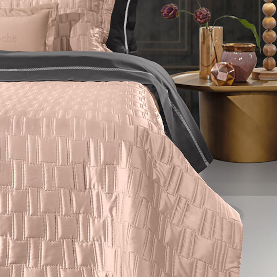 Guy Laroche Brick Σετ Κουβερλί Υπέρδιπλο Microsatin Brick - Old Pink 240x250cm 3τμχ