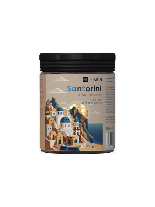 HiSkin Aromatic Soy Candle Bon Voyage Santorini Black 200g