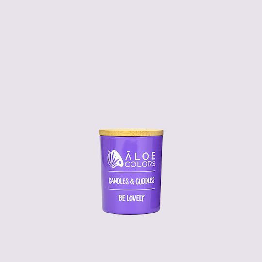 Aloe Colors Αρωματικό Κερί Σόγιας Be Lovely σε Βάζο Μωβ 150gr