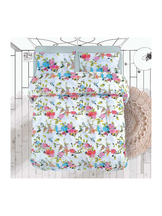 Makis Tselios Home Primavera Σετ Κουβερλί Μονό Βαμβακερό White 160x240cm 2τμχ