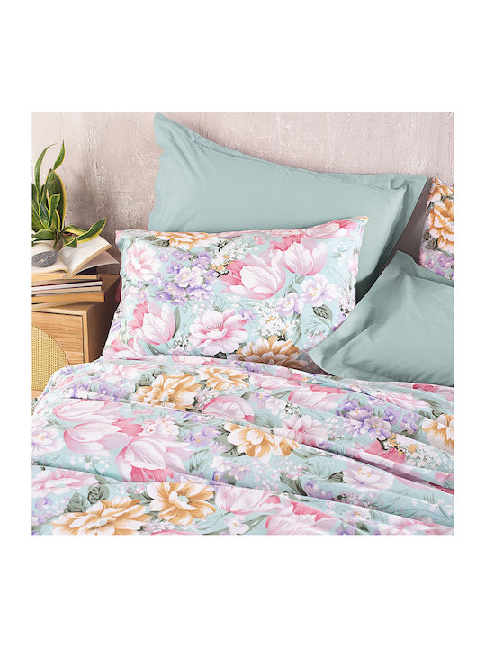 Rythmos Next Set Coverlet Single from Cotton & Polyester Light Blue 160x240cm 2pcs