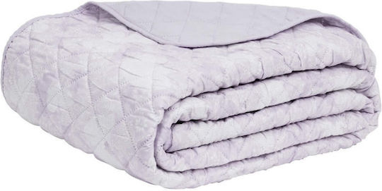 Nima Beta Κουβερλί Υπέρδιπλο Microfiber Ροζ, Λιλά 220x240cm