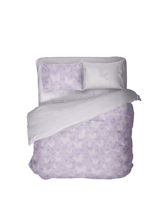Nima Beta Κουβερλί Μονό Microfiber Ροζ, Λιλά 160x240cm