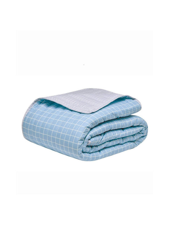 Kentia Zuccero Coverlet Single Microfiber Blue-grey 160x240cm