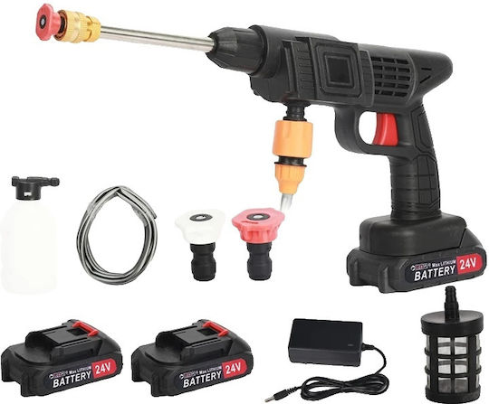 Pistol de spălare electrică cu presiune înaltă 200W, putere 10m distanță de pulverizare, 2 baterii, 1 priză EU electrică