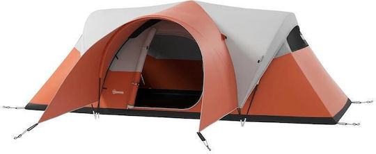 Cort De Camping Tunel Portocaliu 4 Anotimpuri Pentru 6 Persoane 550x300x198cm