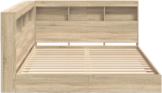 Κρεβάτι Διπλό για Στρώμα 140x200cm Μπεζ