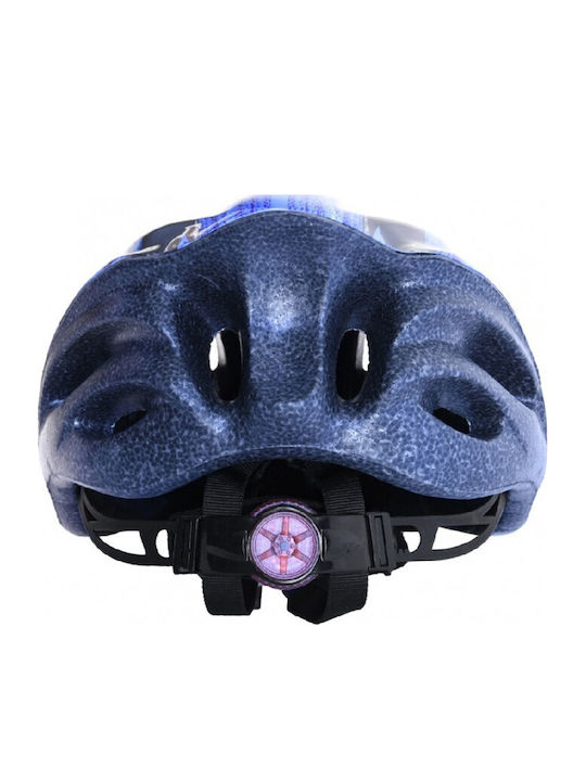 Athlopaidia Kids' Helmet for City Bike Black/Blue/White with LED Light