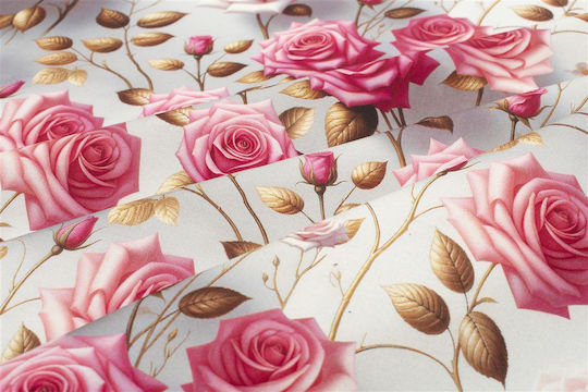 Roses 465 Αλέκιαστο Grey-pink 180x300εκ. Roses 465 Αλέκιαστο Grey-pink 180x300εκ.