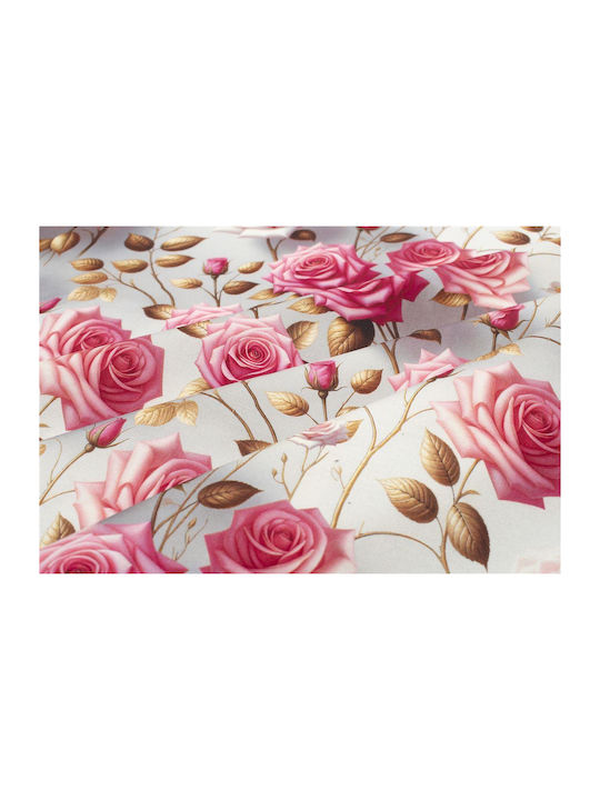 Kariert Fleckabweisend Roses 465 Grey-pink 90x90cm