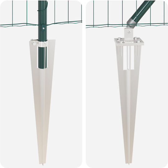 vidaXL Plasă de sârmă Galvanizat Verde 1.2x10m
